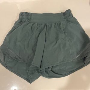 Green Lululemon Hotty Hot Shorts
